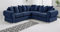 Velvet Blue Ecksofa-Set Verona Collection Chenille oder Plüsch Material 3 bis 2 Sitzer links rechts Ecklounge Couch mit Streuung und voller Rückenlehne