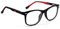 GCNWW Blue Light Glasses Kids | Teens, Anti Blue Light Glasses with Black Frames and Red Temples, Suitable for Use in Places Such as Playing Games Watching TV Playing with Mobile Phones