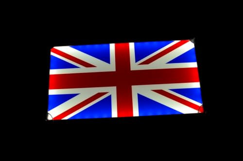 Interior LED 3D placa luz Cabina ventana signo Reino Unido bandera 24V para camión coche autobús van