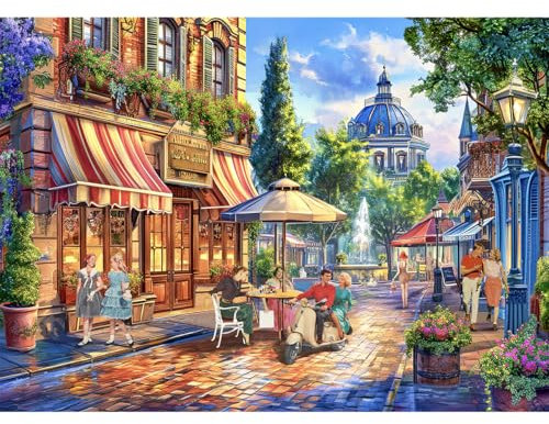 HUADADA Puzzle 1000 Teile-Britische Straßenszene,Klassische Puzzles, 1000 Teile Puzzle für Erwachsene und Kinder ab 14 Jahren