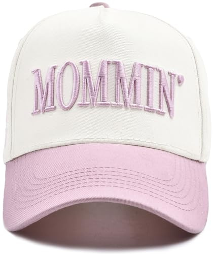 KIDHABE Vintage Damen Baseball Cap, Mommin Trucker Cap, Verstellbare Kappe, Muttertag Ponytail Hat für Freizeit, Reisen, Sport