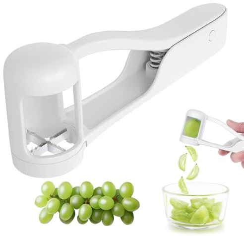 Affettatrice per frutta per bambini, Affettatrice per uva, affettatrice per uva, ciliegia, pomodoro, fragola, strumento per tagliare un quarto di frutta e verdura, decorazione per torte