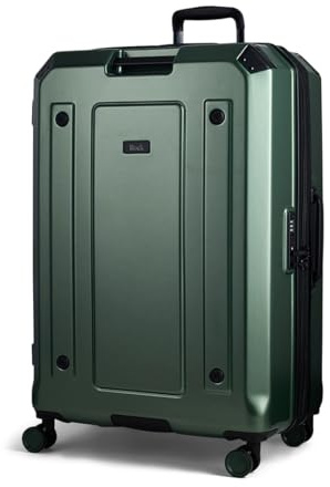 Rock Alpine Large 94/105L Expanding Suitcase - Dark Green | Durable ABS/PC Shell - Corner Protectors, Hooked Bumper Sides - 4.6kg Weight - 75 x 49 x 34.5cm - Swivel Wheels & TSA Lock