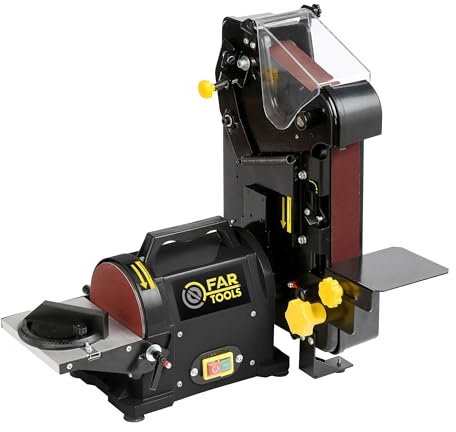 Fartools SLTS 550-550W 3-in-1 Bandschleifgerät, Scheibe, Rohr, integrierte Absaugung