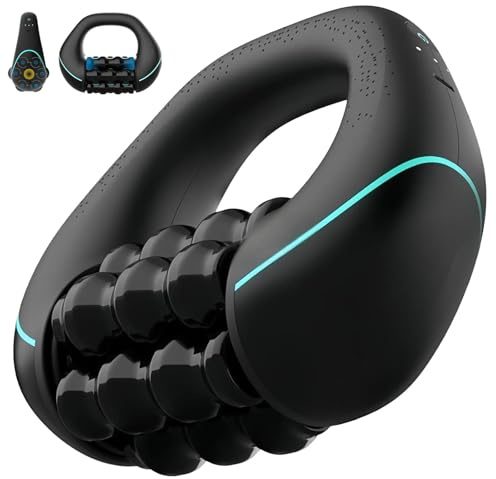 Masseur éLectrique Portatif Avec Rouleaux, Rouleau De Massage éLectrique Avec PoignéE, 3 Niveaux D'Intensité, 6 TêTes De Massage Rotatives Pour Le Dos, La Nuque Et Les Jambes (noir)