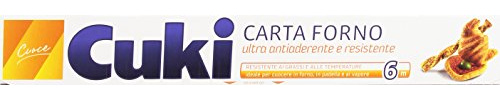 Cuki - Carta forno, ultra antiaderente e resistente, ideale per cuocere in forno, in padella e al vapore - 6 metri