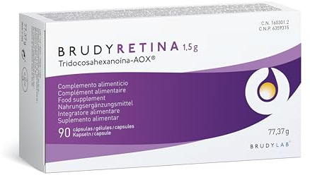 BRUDY LAB - Brudy Retina - Ácidos Grasos Omega 3 DHA EPA - Vitaminas y Minerales - Protege los Tejidos de la Retina - Favorece una Visión Normal - 90 Cápsulas