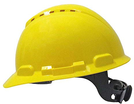 3M H700NVG Schutzhelm H700-Serie mit Ratsche und Kunststoffschweißband, Gelb