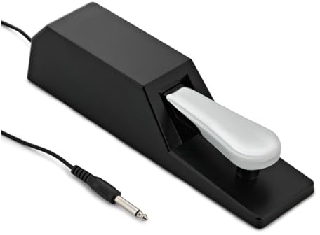 Universal Piano Sustain Pedal by Gear4music | Compatible with all electronic keyboards, realistic acoustic pedal feel, non-slip rubber base, robust everyday build