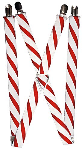 Buckle-Down Unisex-Erwachsene Strapse – Zuckerstange Hosenträger, Mehrfarbig, 1.0-inch Wide