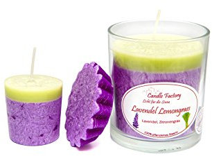 Candle Factory Party Light Duftkerze im Glas Duft: Lavendel Lemongrass
