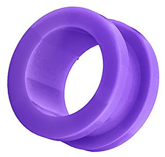 Piercingfaktor Flesh Tunnel Ohr Schraub Ear Plug Piercing Kunststoff Acryl Schraubverschluss Rund Creole 14mm Lila