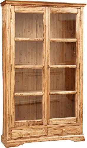Biscottini Buffetschrank Holz massiv Made in Italy - Vitrinenschrank Vintage 180x36x109 cm - Küchenbuffet buffetschrank landhausstil - Wohnzimmer möbel