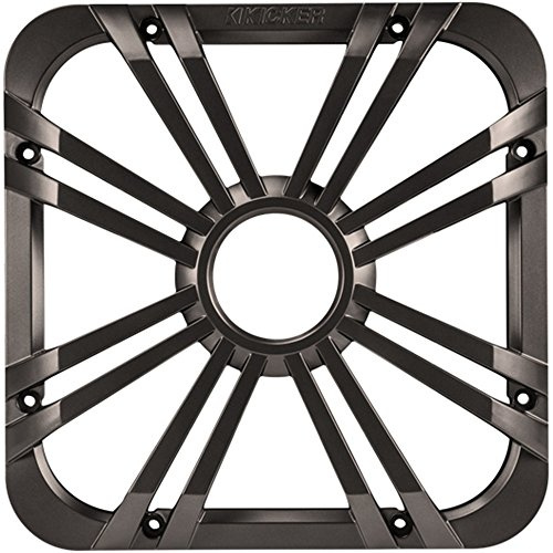 KICKER 12-inch (30cm) Square Subwoofer Grille for 11S12L7,LED, Charcoal
