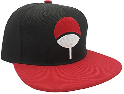 ABYSTYLE - Naruto Shippuden - Schirmmützen - Schwarz & Rot - Uchiwa