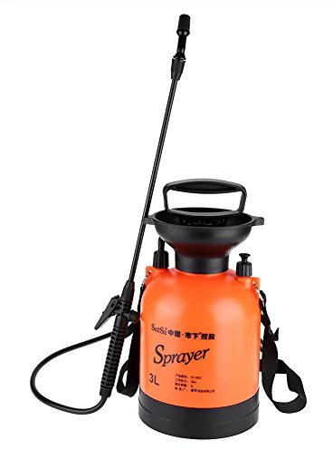 Garosa Pulverizador a presión bomba de hombro manual pulverizador pulverizador de jardín con correa para herbicidas, pesticidas, fertilizantes y limpieza suave, 3L/5L/8L (3 L)