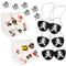 com-four® 24-teiliges Mitgebsel-Set Pirat - Ringe, temporäre Tattoos, Augenklappen für Kindergeburtstag und Mottoparty - Piraten-Party-Zubehör für 6 Kinder [Auswahl variiert] (Set 07 - 24-teilig)