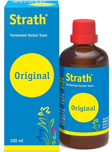 Strath Original Flüssiges Nahrungsergänzungsmittel – 61 Nährstoffe, Vitamine, Mineralien & Aminosäuren, Schweizer Kräuterhefe, tägliche Ernährung und Verdauungsunterstützung. Flüssige Multivitamine