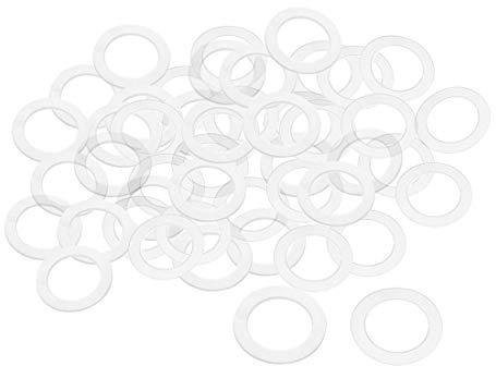 sourcing map Nylon Planas Arandelas para M20 Tornillo Perno 30mm DE 1mm Grueso Transparente 100uds