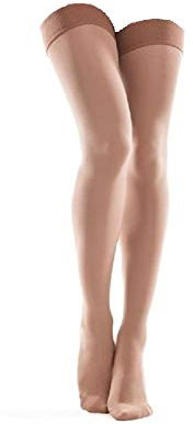 Bas de contention graduées médicales (23-32 mmHg, Classe 2) pour femmes hommes Prévention de la TVP, des varices et des veines araignées, réduction de l’enflure Anti-thrombose Beige Small