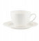 VILLA ITALIA Kaffee- und Teegeschirr - Porzellan - Kaffeebecher - Espressotasse - Kaffeetasse - Feine Porzellantasse - Elegante Kaffeetasse aus Porzellan 250 ml BARI WHITE