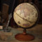 Globe Antique avec Base en Bois, Globe terrestre décoratif Vintage de Bureau - Globe éducatif de géographie rotative - pour Cadeau de Bureau à Domicile d'école d'enfants Adultes