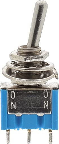 Restagraf - Micro-Bouton Interrupteur à Levier - 3 Broches - Connexion Cosse Plate - 6 A - 12 V - Réf. 17072 - Blister de 1