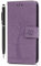 Reevermap Samsung Galaxy S21 FE Case 5G Flip Premium Wallet Phone Case Shockproof PU Leather Owl Tree Magnet Cover for Samsung Galaxy S21 FE 5G with Kickstand Card Holder & 1 Touch Pen, Light Purple