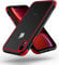 MobNano Cover Compatibile con iPhone XR, Sottile Antiurto AntiGraffio, Custodia iPhone XR - Nero/Rosso