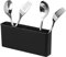 IPEGTOP Abtropfgestell für Besteck, Abtropfkorb, Korb, Halter mit Haken – Besteckaufbewahrungslösung für Küche, Geschirr, Abtropfgestell, schwarz