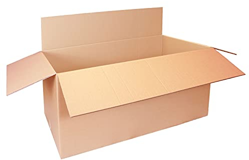 smiley pack 1 x Karton 1200 x 600 x 600 mm 2-wellig Faltkarton Paket Pappkiste stabil belastbar Versandkarton 120 x 60 x 60 cm Karton Faltkarton Versandschachtel stabil DHL, DPD, GLS, Hermes, UPS