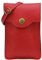 SH Leder Damen Handytasche Umhängetasche Geldbörse Multifunktion Beutel Schultertasche aus Echtleder Verstellbar Schultergurt Handy bis 6.8 Zoll 12x19cm ADA G3282 (Rot)