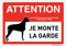 AUA SIGNALETIQUE - Panneau Signalétique en PVC Rigide et Compacte 1.5 mm. (280 x 200 mm, Attention Je Monte La Garde)