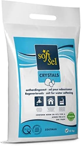 soft sel 10Kg Salt Crystals | Water Softener Tablet | Food Grade | Compatible to All Tablet Water Softner Machines