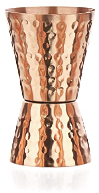 NKlaus Jigger 4 cl 6cl bar measure doppio misurino in rame puro al 100% - Perfetto per cocktail come il Moscow Mule con capacità di 40 ml e 60 ml 14243