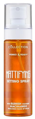 Collection Cosmetics Primed & Ready Mattifying Setting Spray, Long Lasting Up to 16 Hours, Matte Finish