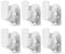 TNP Universal Satellite Speaker Wall Mount Bracket Ceiling Mount Clamp with Adjustable Swivel and Tilt Angle Rotation for Surround Sound System Satellite Speakers - 6 Pack, White