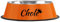 Gamelle Personnalisée pour Chiens et Chats - Bol en INOX avec Base Antidérapante - Facile à Nettoyer - Gamelle d'eau pour Chiots et Chatons(Orange)