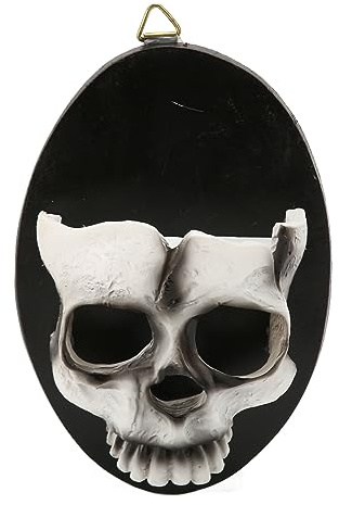 Oumefar Totenkopf Wand-Kerzenhalter, Robustes Kunstharz, Detailreich, Haken Zum Aufhängen, Skelett-Kerzenhalter Für Party-Dekoration, Heimdekoration, Kerzenständer