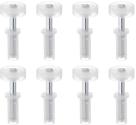 sourcing map 8pcs Bi-Fold Kleiderschrank Federbelastetes Top-Rollenführungsrad für Falttür, Schiebetür, Schiebetür, Scheunentor