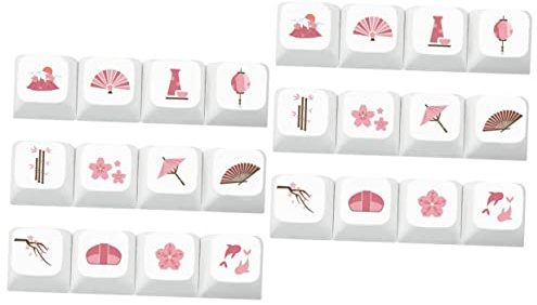 PartyKindom 24pcs Honey Milk Keycaps for Mechanical Keyboard Replacement Key Caps Embossed Keycap Design for Gaming Keyboard Key Caps