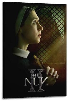 VerimP Filmposter The Nun II, Vintage-Kunst-Poster, Wandkunst, Dekoration, Leinwandposter und Drucke, Wandposter für Zimmer, ästhetisch, 60 x 90 cm, Rahmenstil