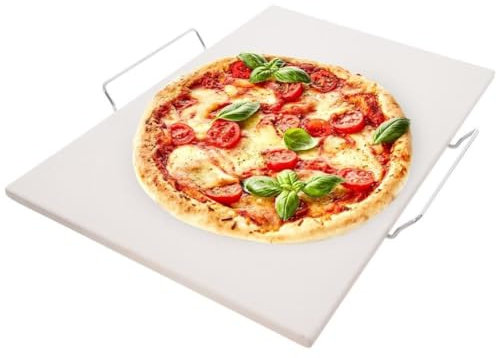 orion group Pierre à pizza en argile réfractaire pour pizza avec support métallique