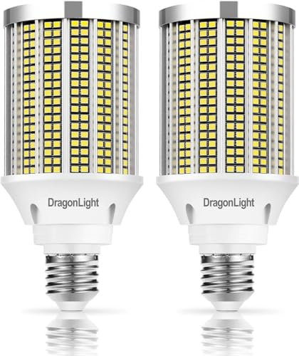 DragonLight 50W Superhelle Mais Licht LED Glühbirnen(Ersetzt 350Watt) - E27 Edison LED Lampe - 6000K Kaltweiß 5000LM für gewerbliche Beleuchtung - Garage Werkstatt Büro Hof(2er-Pack)