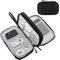 ProCase Porta Cavi da Viaggio a 3 Strati, Accessori Utili, Borsa Organizer Tech Pouch Custodia Portatile per Cavi, Caricabatterie, Power Bank, Adattatori - Nero/S