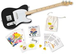 Loog X Fender Telecaster schwarz 3-saitige Kindergitarre