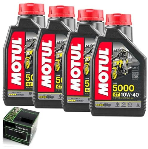KIT TAGLIANDO FILTRO OLIO MOTUL 5000 SEMI SINTETICO 10W40 COMPATIBILE CON YAMAHA MT-09 850 2014 > 2015 HF204