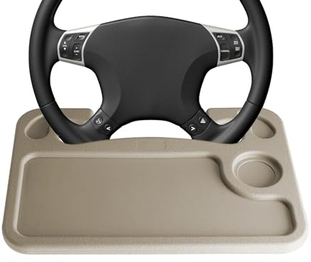 Auto Tisch Tablett, 2 in 1 Auto Lenkrad Schreibtisch, Multifunktions Tragbarer Auto Lenkrad Schreibtisch, Auto Essen Tablett Esstisch Auto Tisch für Laptop Arbeiten, Passend für die meisten Fahrzeuge