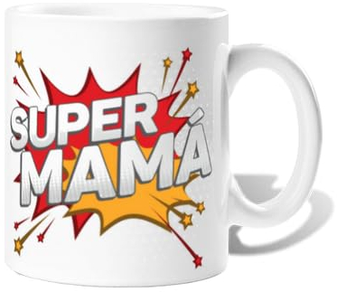 La Tostadora Tazas De Cafe Dia De La Madre Regalos Originales Para Mujer- Tazas Originales Para Regalar - Taza Mama Regalo Madre - Cosas Que Regalar a Tu Madre - Super Mama