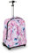 Invicta Trolley Scuola Benin Fantasy, Rosa e Viola, 2 in 1, Con Spallacci Uso Zaino, Tasca porta Borraccia e Porta Laptop, Scuola & Viaggio, Ragazzi